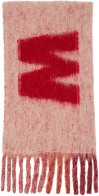 Marni Pink Fringed Scarf