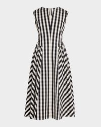 Candace Check Sleeveless Midi Dress