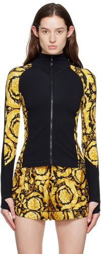Versace Underwear Black Barocco Sports Sweater