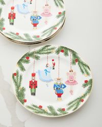 Nutcracker Salad/Dessert Plates, Set of 4