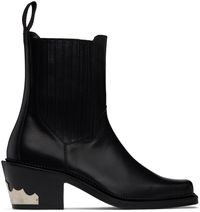Toga Virilis Bottes chelsea noires en cuir