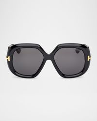 Icon Acetate Geometric Sunglasses