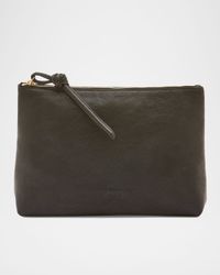 Snodo Zip Leather Clutch Bag