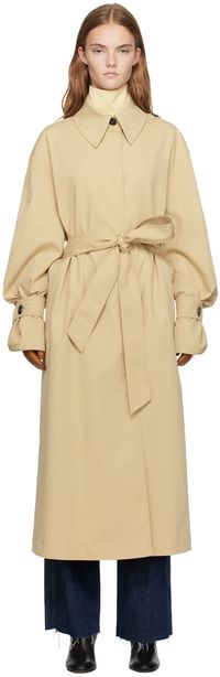 Recto Beige Petunia Trench Coat