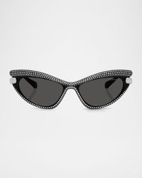 SK6038 Cat-Eye Embellished Sunglasses