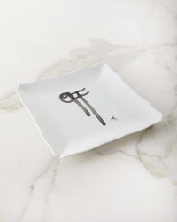 Off White Square Plate - 10"