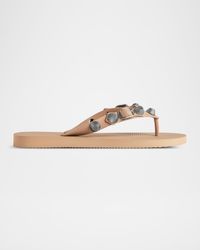 Cagole Studded Flip Flop Sandals