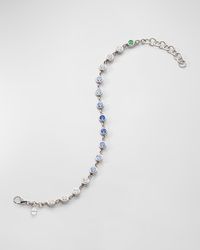 Sterling Silver Ombre Sapphire Tennis Bracelet