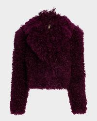 Aura Cropped Faux Fur Jacket