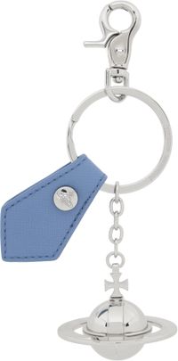 Vivienne Westwood Blue & Silver 3D Orb Keychain
