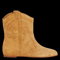 Ba&sh - Bottines plates en cuir velours - Taille 41 - Marron