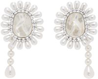 SHUSHU/TONG Silver & White Maiden Pearl Tassel Earrings