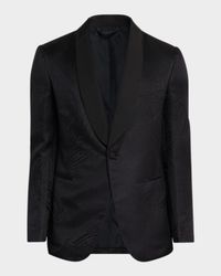 Men's Paisley Jacquard Single-Breasted Blazer