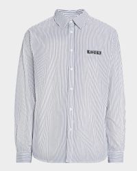 Men's Haunted Striped Button-Front Shirt