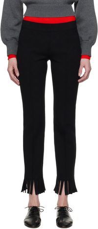 High Sport Black Fringe Louis Trousers