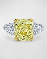Yellow Radiant Cut Diamond Ring, 7.82tcw (Size 6.5)