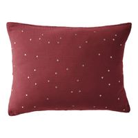 L'effet Papillon - Taie d'oreiller percale de coton - Taille 60x60 cm - Rouge