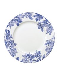 Arbor Blue Rimmed Dinner Plates, Set of 4