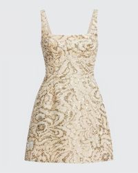 Devi Floral Sequin A-Line Mini Dress