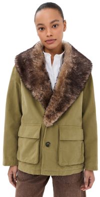 Nili Lotan Ronay Parka Olive Green XS