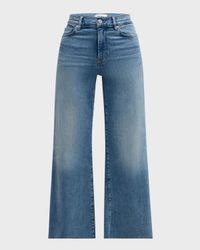 Le Palazzo Wide-Leg Raw-Hem Cropped Jeans