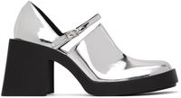 Justine Clenquet Silver Kim Mary Jane Heels