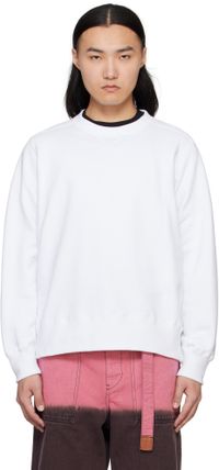 sacai Pull molletonné blanc à logo imprimé édition WTAPS