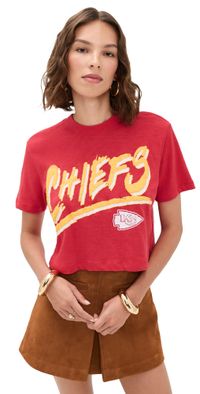 Junk Food Chiefs Thrill MN Crop Tee Licorice S