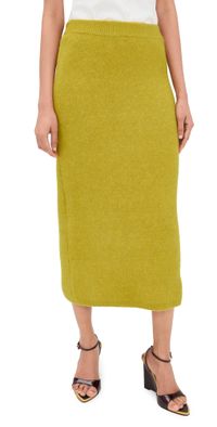 LE BOP Ines Knit Midi Skirt Charcoal Grey S