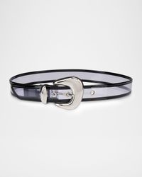 Bubble Belt in Clear PVC and Patent Leather
