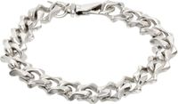 Emanuele Bicocchi Bracelet-chainette à maillons gourmette modifiés argenté