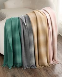 Cashmere Shadow Plaid Throw Blanket, 50" x 70"