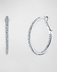 x Danielle Klein 18k Gold Round Diamond Hoop Earrings, 0.75tcw/0.75"L