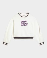 Girl's Logo-Print Maiolica Sweatshirt, Size 8-14