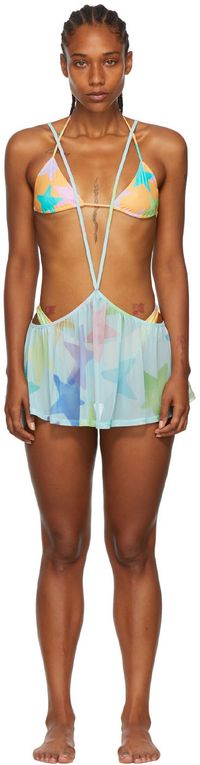Collina Strada SSENSE Exclusive Orange Recycled Nylon Bikini