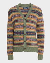 Men's Fair Isle Cotton-Blend Cardigan