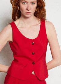 Attic And Barn - Top sans manches tailleur - Taille 46 - Rose