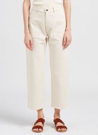 Acquaverde - Jean cropped en coton stretch - Taille 31 - Blanc