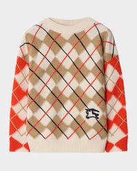 Boy's Kevin EKD Argyle Wool Sweater, Size 3-14