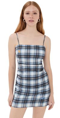 Acne Studios Check Flannel Dress Blue/Black 38