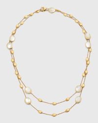 Siviglia 18K Yellow Gold Mother-Of-Pearl Layered Necklace, 36"