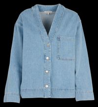 Humility - Veste oversize Col V en coton - Taille 44 - Bleu