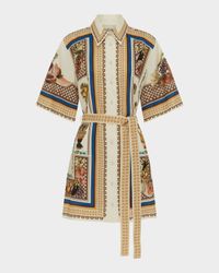 Mercado Linen Mini Shirtdress