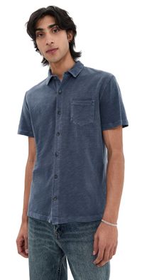 Marine Layer Vintage Heavy Slub Button Down Mood Indigo XL