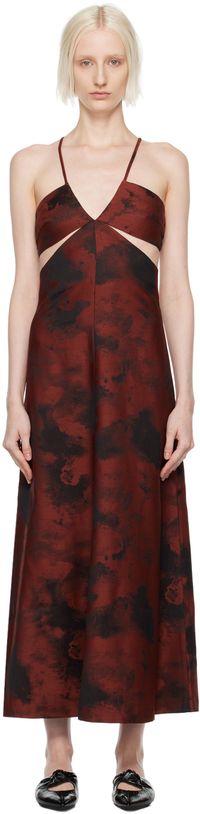 BITE Red & Black Aquilone Midi Dress