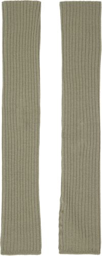 Rick Owens Green Hollywood Rasato Knit Arm Warmers