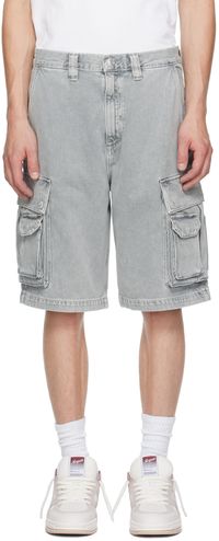 AGOLDE Gray Rex Denim Shorts