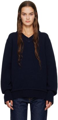 Maison Margiela Navy Layered Sweater