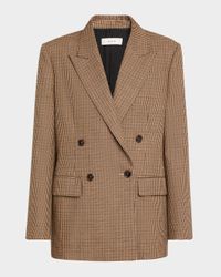 Calla Check Double-Breasted Jacket