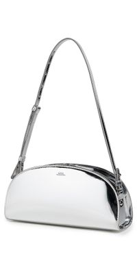 A. P.C. Sac Demi Lune Shoulder Bag Rab Silver One Size